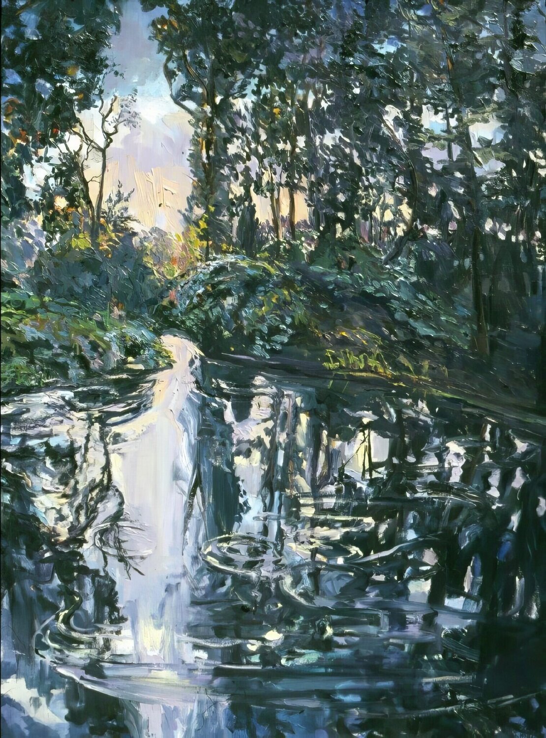 Deep Reflections Janette K. Hopper Originalgemälde zu verkaufen