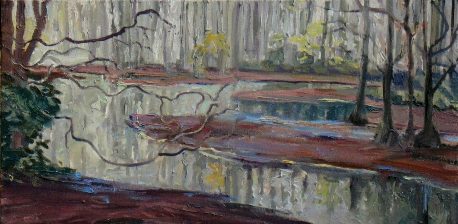 Glimpse of Winter  Janette K. Hopper Dipinto originale in vendita