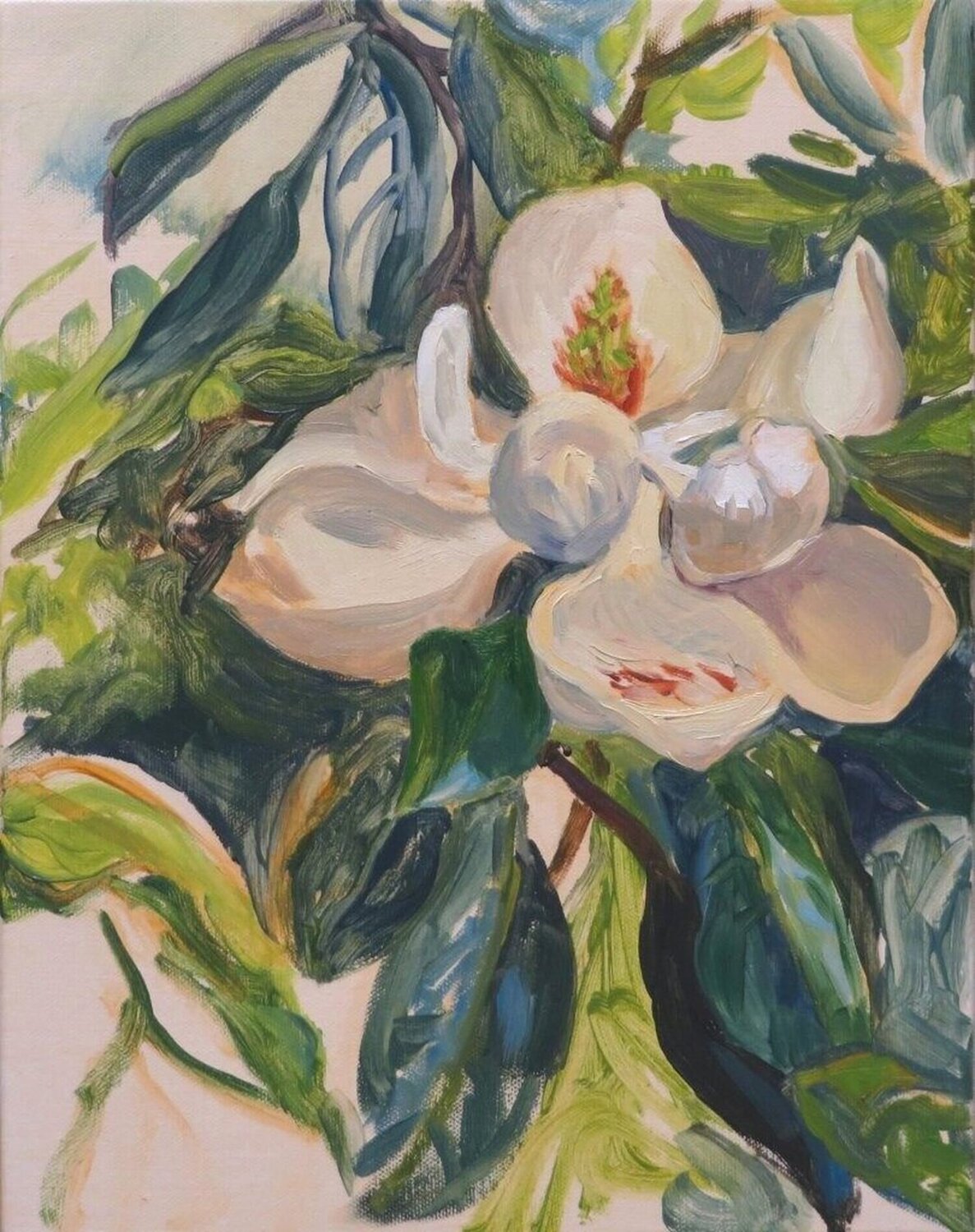 Garden, Magnolia  Janette K. Hopper Dipinto originale in vendita