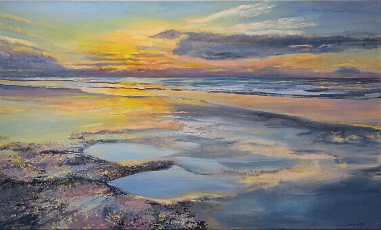 Low Tide Reverie Janette K. Hopper Dipinto originale in vendita