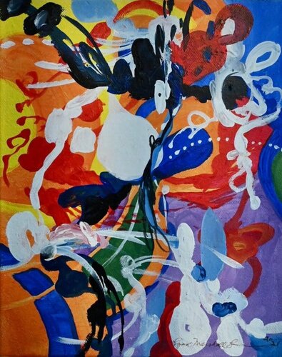 Blue Lake Under Fire di Lynn Marshall Linnemeier, Pittura in vendita su Singulart