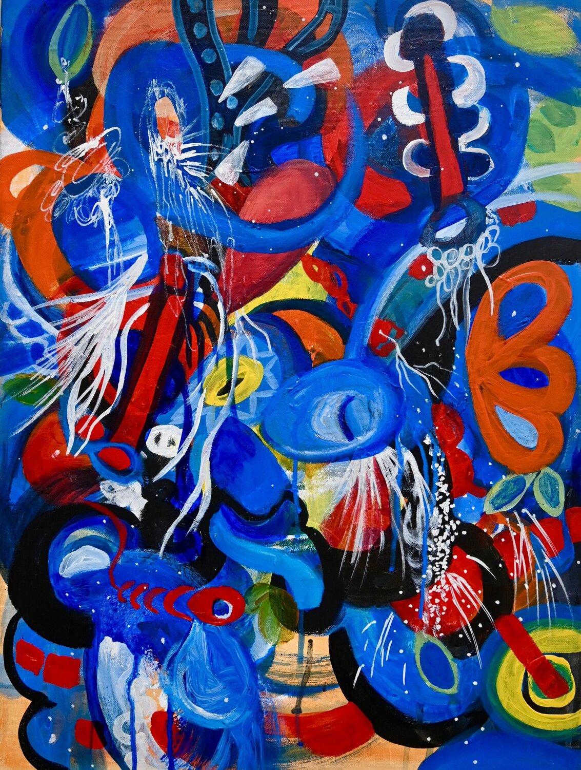 I Just Sat There Thinking About Flow and Love Lynn Marshall Linnemeier Originalgemälde zu verkaufen