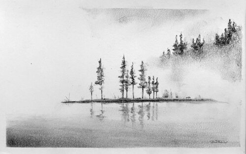 The Lake Series-2 de Bob Dean, Obra en papel a la venta en Singulart