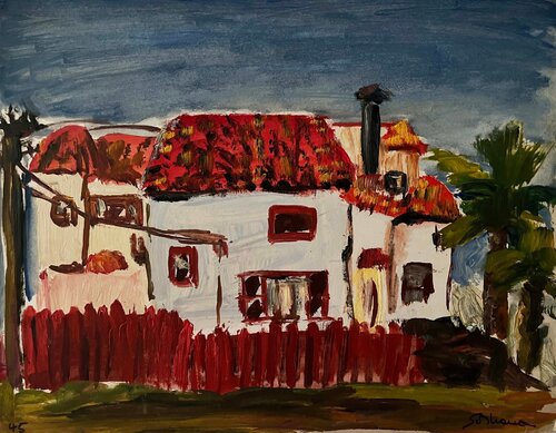 Houses, Cat. No. 3152 by Soshana Afroyim, Painting for Sale on Singulart