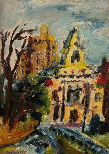 Church, California, Cat. No. 3062 van Soshana Afroyim, Schilderij te koop op Singulart