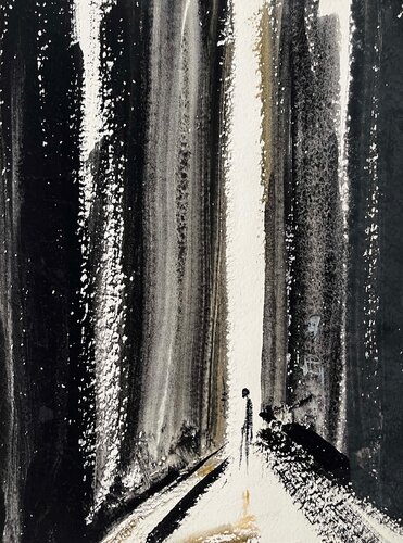 Alone In N.Y. V., Cat. No. 6414 van Soshana Afroyim, Schilderij te koop op Singulart