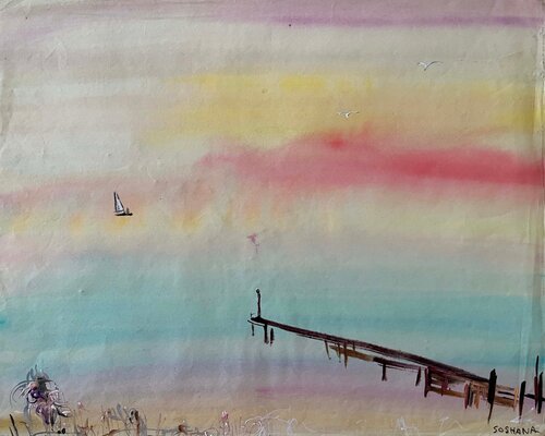 At The Pier, Cat. No. 4118 von Soshana Afroyim, Malerei kaufen auf Singulart