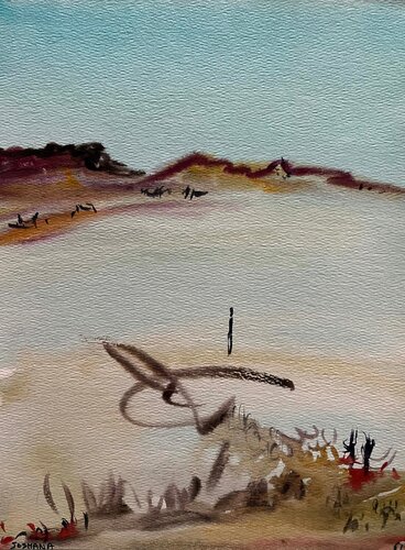 In The Desert, Cat. No. 9812 van Soshana Afroyim, Schilderij te koop op Singulart