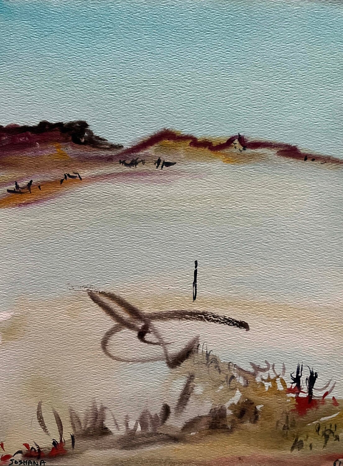 In The Desert, Cat. No. 9812 Soshana Afroyim Originalgemälde zu verkaufen