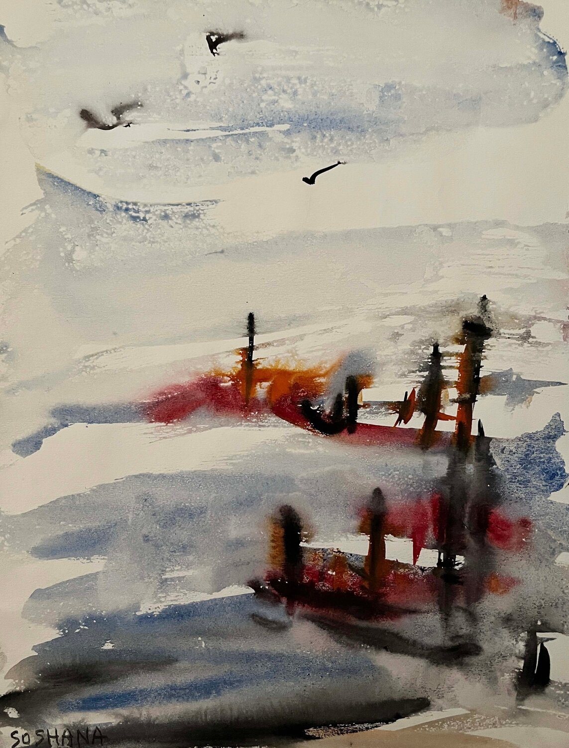 Abstract Sea, Cat. No. 4234 Soshana Afroyim