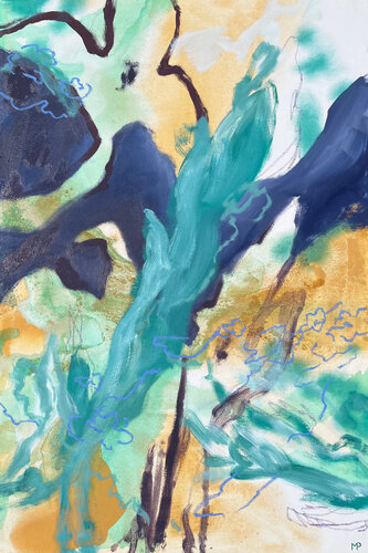Flowers from another planet II di Macarena Pinilla, Pittura in vendita su Singulart