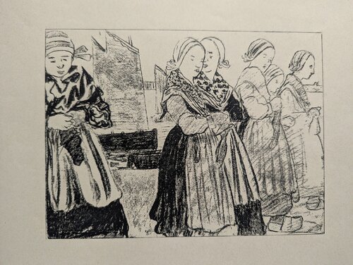 Bretonnes sur le quai by Charles Cottet, Print for Sale on Singulart