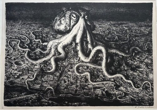 Die große Lähmung / The Great Paralysis by Andreas Paul Weber, Print for Sale on Singulart