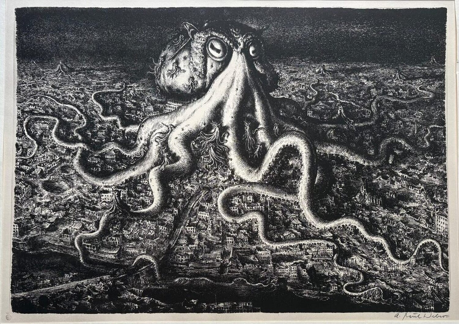 Die große Lähmung / The Great Paralysis Andreas Paul Weber Druck zu verkaufen