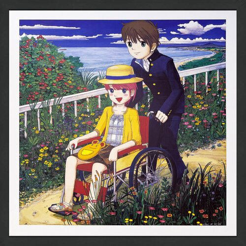 Don't Go Anywhere (framed hand signed lithograph) von Mr., Druck kaufen auf Singulart