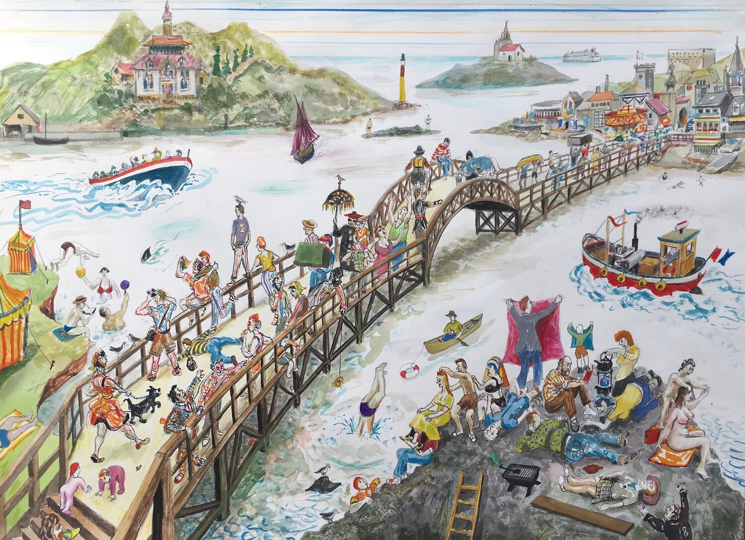 Roscoff, the bridge to the ferry Chris Orr