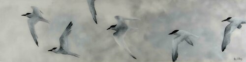 Flight of Terns 5 by Kay Sleking, 회화 for Sale on Singulart