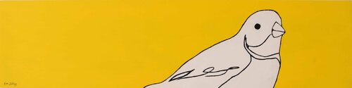 Yellow Bird I van Kay Sleking, Schilderij te koop op Singulart