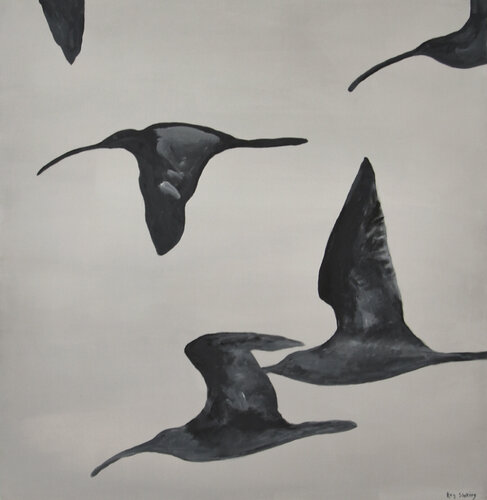 Night Flight of the Curlews by Kay Sleking, 회화 for Sale on Singulart