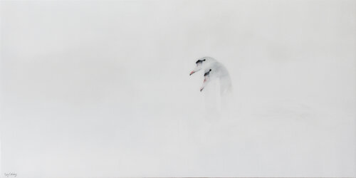 White Series - Swann II van Kay Sleking, Schilderij te koop op Singulart