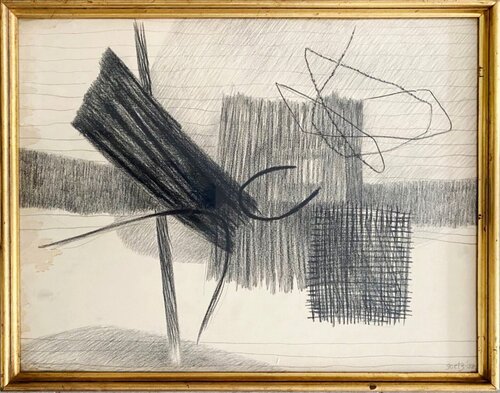 Grey Abstraction di Henri Goetz, Opera su carta in vendita su Singulart