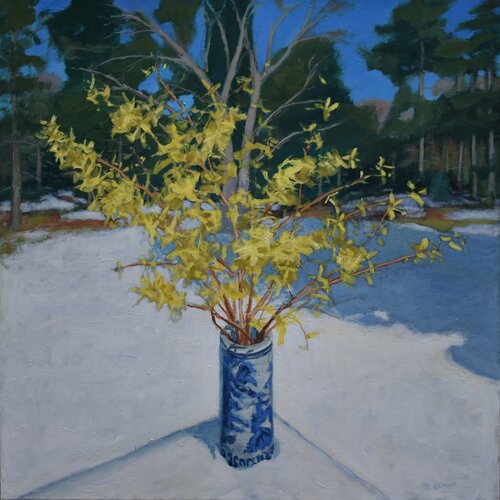 Forced Forsythia van Stephen Remick, Schilderij te koop op Singulart