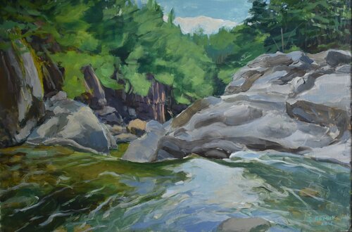Above Warren Falls van Stephen Remick, Schilderij te koop op Singulart