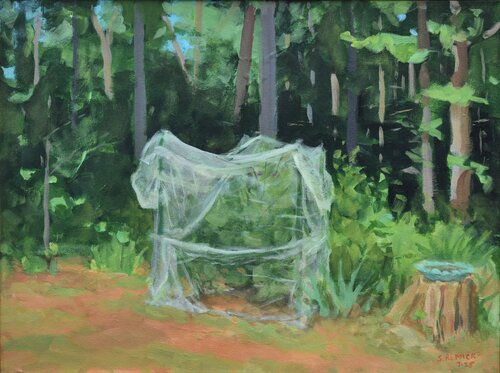 Netting on the Blueberries (No Birds Allowed) von Stephen Remick, Malerei kaufen auf Singulart