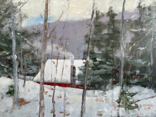 Between Mountains van Stephen Remick, Schilderij te koop op Singulart