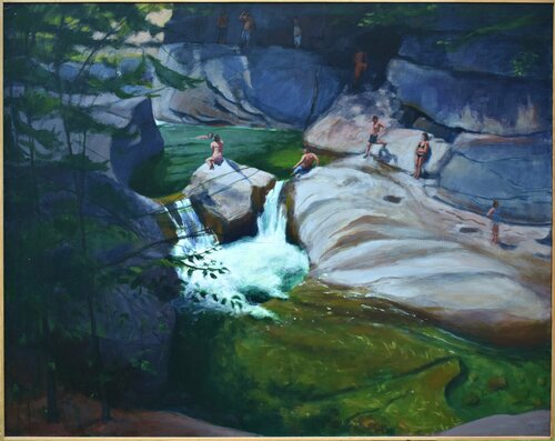 Upper Falls Swimming Hole by Stephen Remick, 회화 for Sale on Singulart