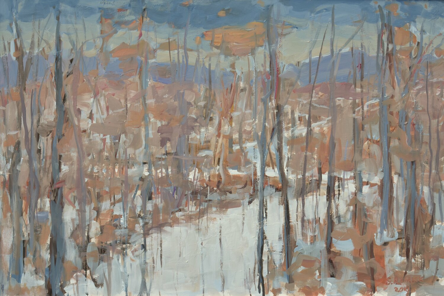 Memory of Logging Roads in the Vermont Woods Stephen Remick Originalgemälde zu verkaufen