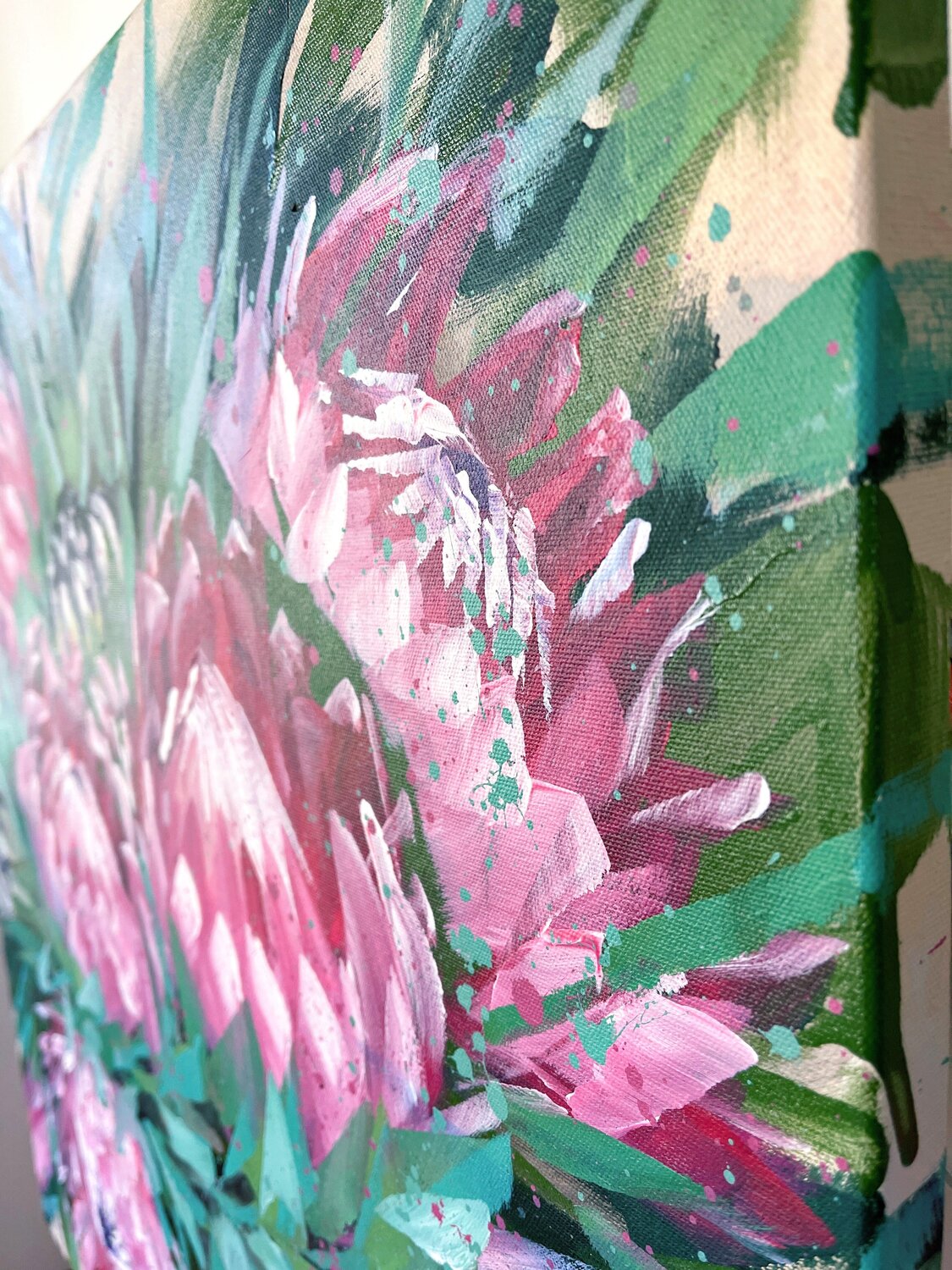 Smiling like a flower towards sunlight Protea Frosted Fire and Niobe