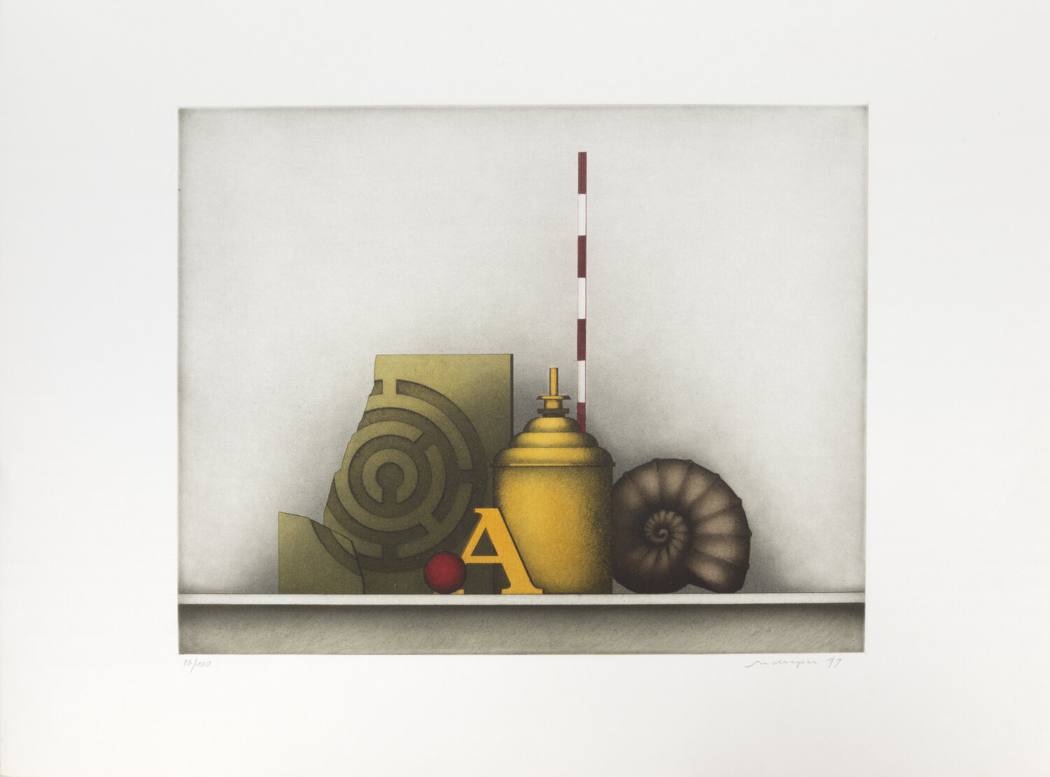 Still Life Friedrich Meckseper Stampa in vendita