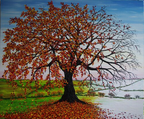 Oak of Autumn and Winter von Hazel Thomson, Malerei kaufen auf Singulart