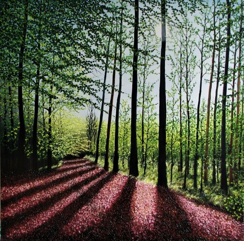 Shadows  Across the Forset Floor de Hazel Thomson, Pintura a la venta en Singulart