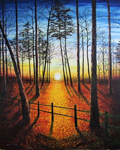 Autumn Sunset von Hazel Thomson, Malerei kaufen auf Singulart
