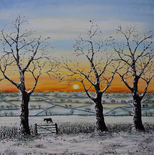 Winter Sunset von Hazel Thomson, Malerei kaufen auf Singulart