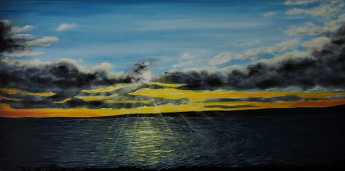 Startling Light Through The Clouds von Hazel Thomson, Malerei kaufen auf Singulart