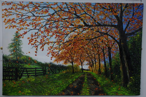 A Walk In Autumn von Hazel Thomson, Malerei kaufen auf Singulart