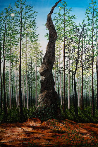 Sculptural Twisted Tree by Hazel Thomson, 회화 for Sale on Singulart