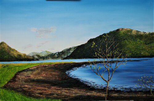 Sapling Along Loch Goil by Hazel Thomson, 油畫 for Sale on Singulart