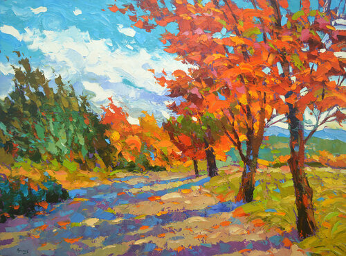 Autumn Rays di Dmitry Spiros, Pittura in vendita su Singulart