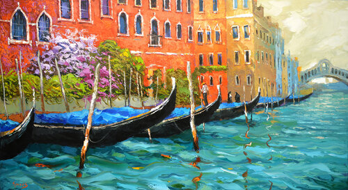 "Venetian motifs" di Dmitry Spiros, Pittura in vendita su Singulart