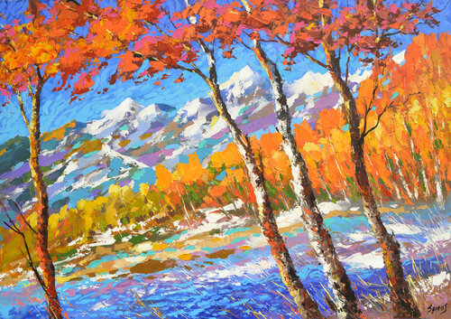 Symphony of autumn van Dmitry Spiros, Schilderij te koop op Singulart