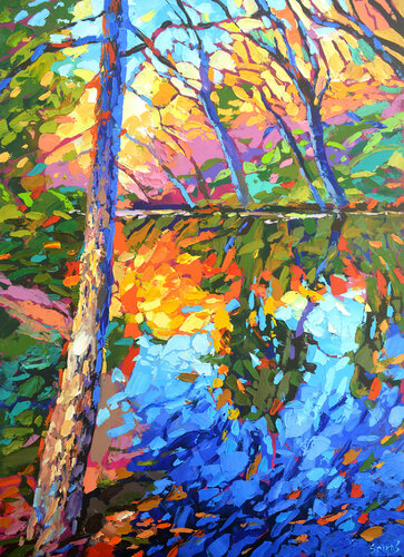Reflection of autumn van Dmitry Spiros, Schilderij te koop op Singulart