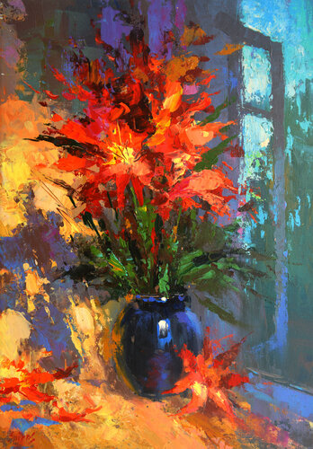 Flowers evening von Dmitry Spiros, Malerei kaufen auf Singulart