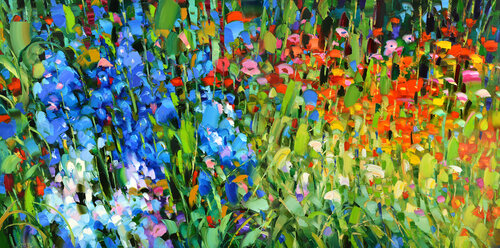 Wildflowers blossoms di Dmitry Spiros, Pittura in vendita su Singulart