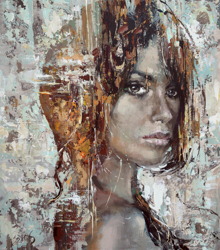 From a series of "Female images" van Dmitry Spiros, Schilderij te koop op Singulart