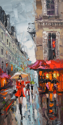 Rainy walks 2 di Dmitry Spiros, Pittura in vendita su Singulart