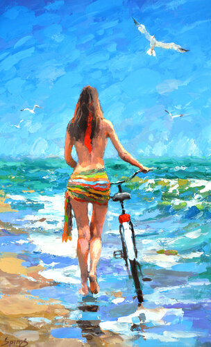 Along the shore 2 van Dmitry Spiros, Schilderij te koop op Singulart